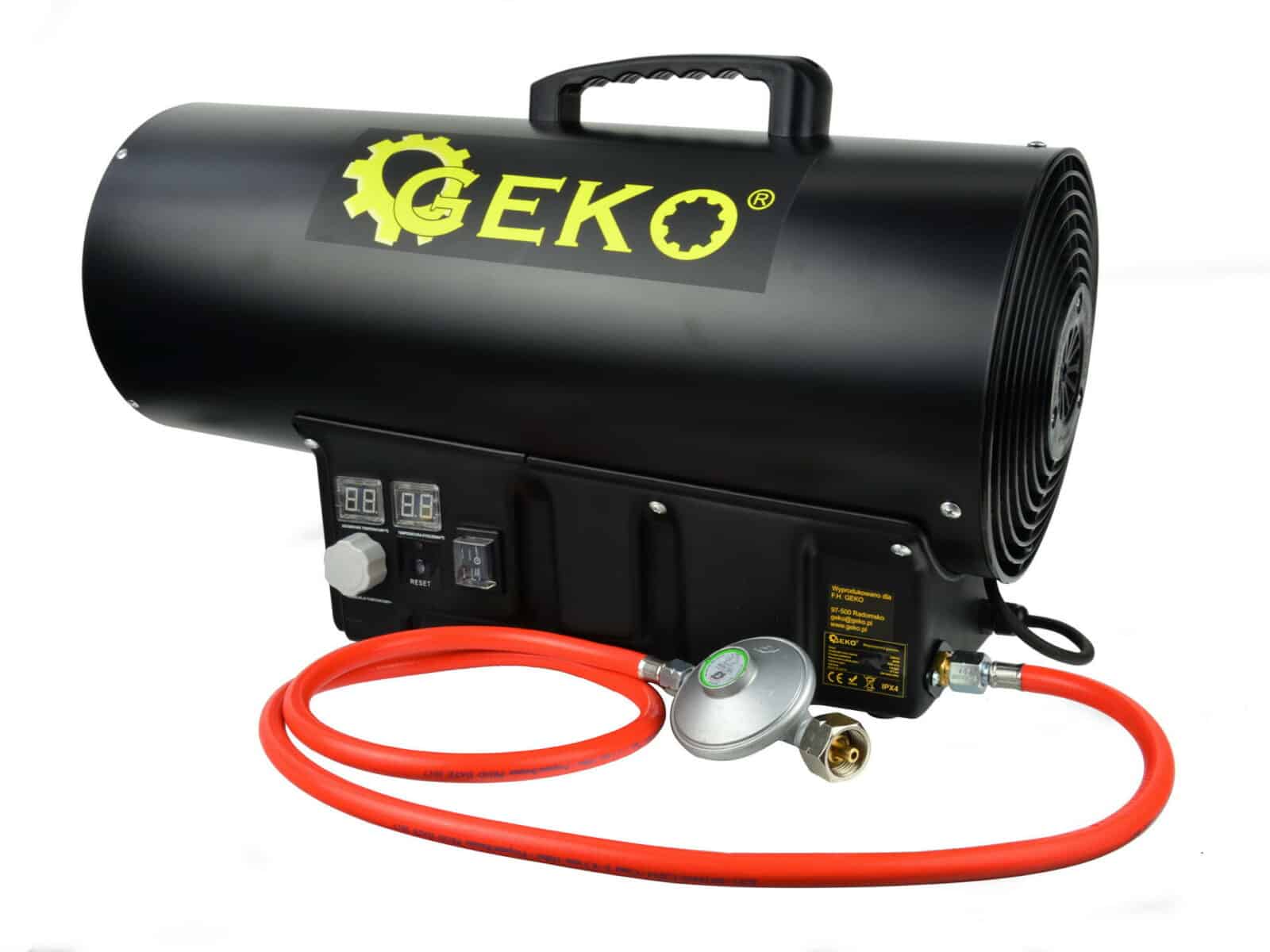 Dujinis šildytuvas GEKO GH-30 / G80412 (40 kW, su termostatu ir reduktoriumi)