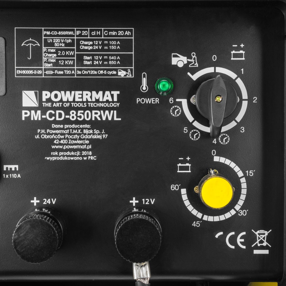 Akumuliatoriaus pakrovėjas - užvedėjas 850A