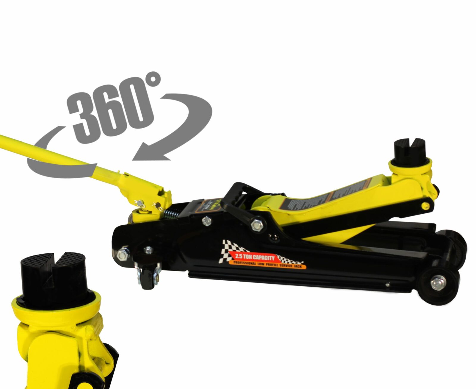 Domkratas 2.5t su 360° rankena