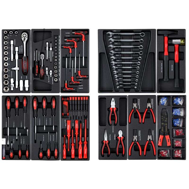 Įrankių spintelė su įrankiais 263 vnt. KD362 - Kraft&Dele