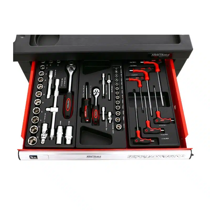 Įrankių vežimėlis su 263 įrankiais KRAFT&DELE KD361