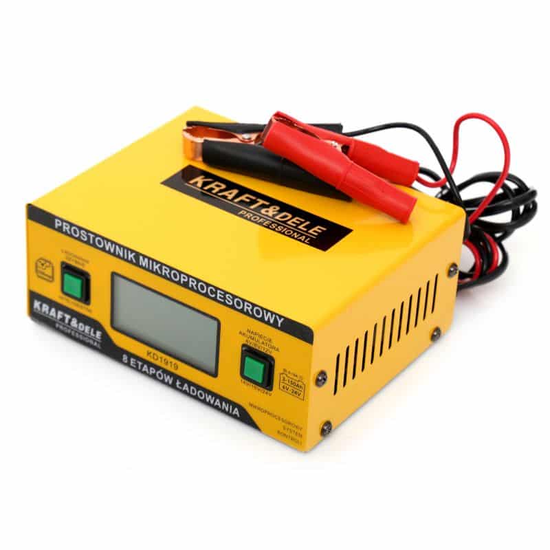 Akumuliatoriaus įkroviklis su mikroprocesoriumi 10A - KraftDele KD1919