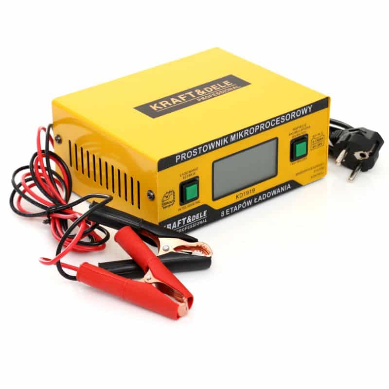 Akumuliatoriaus įkroviklis su mikroprocesoriumi 10A - KraftDele KD1919