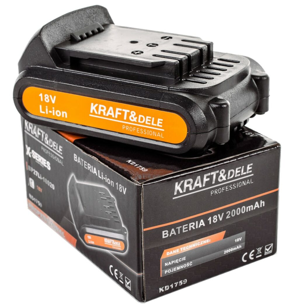 Akumuliatorius KRAFT&DELE KD1759 (X-SERIES, 18 V, 2000 mAh)