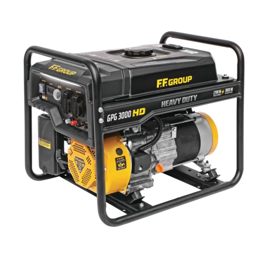 Benzininis generatorius FF GROUP GPG 3000 HD (3 kW, vienfazis)