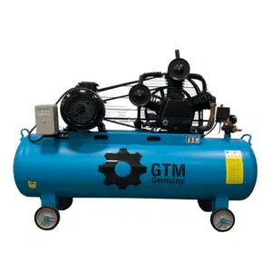 RS Technika | Sodui, statybai, autoservisui, ūkiui! 39 Trifazis oro kompresorius GTM MT200-3 (200 l, su diržine pavara)