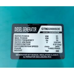 Dyzelinis generatorius GTM GTM22000SDE (21 kW, aušinamas skysčiu)