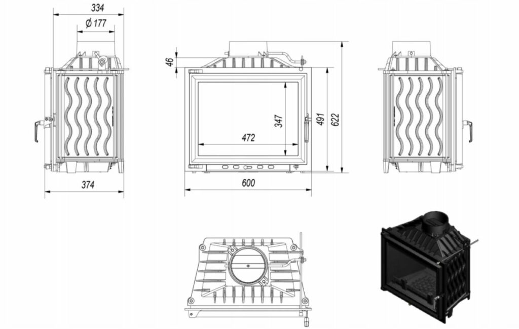 Ketaus židinio kapsulė KRATKI ANTEK (10 kW)