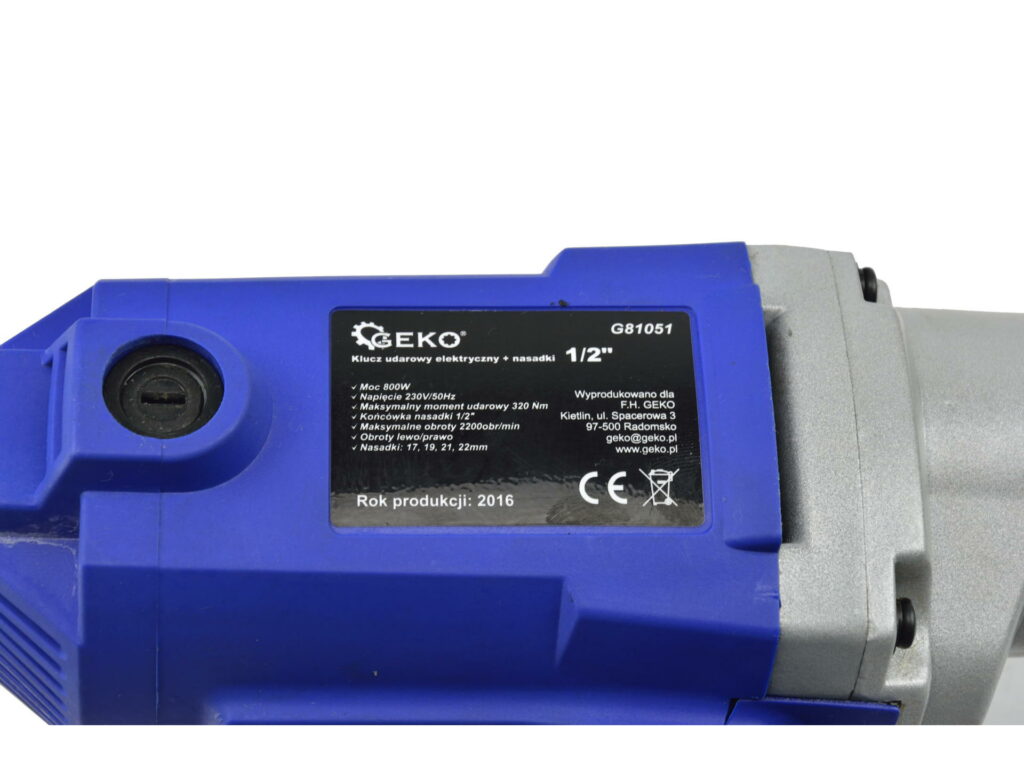 Elektrinis smūginis veržliasukis GEKO G81051 (320 Nm)