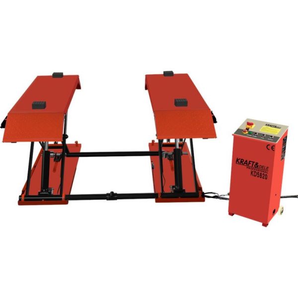 Automatinis žirklinis automobilių keltuvas KRAFT&DELE KD5820 (230 V, 3,5 t)