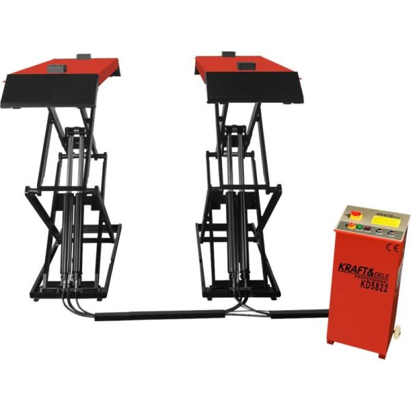 Automatinis žirklinis automobilių keltuvas KRAFT&DELE KD5822 (230 V, 3,8 t)