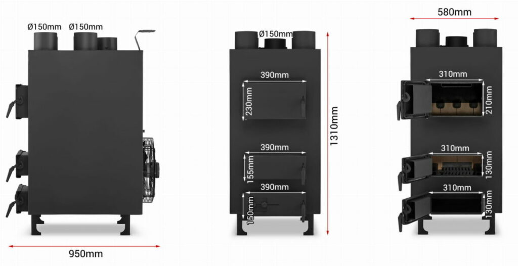 Krosnelė su ventiliatoriumi HIGHER PN4 (35 kW)