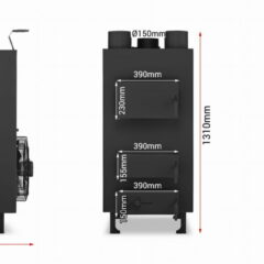 Krosnelė su ventiliatoriumi HIGHER PN4 (35 kW)
