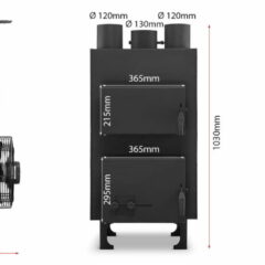 Krosnelė su ventiliatoriumi HIGHER PN2 (20 kW)