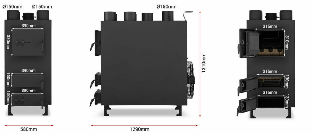 Krosnelė su ventiliatoriumi HIGHER PN5 (45 kW)