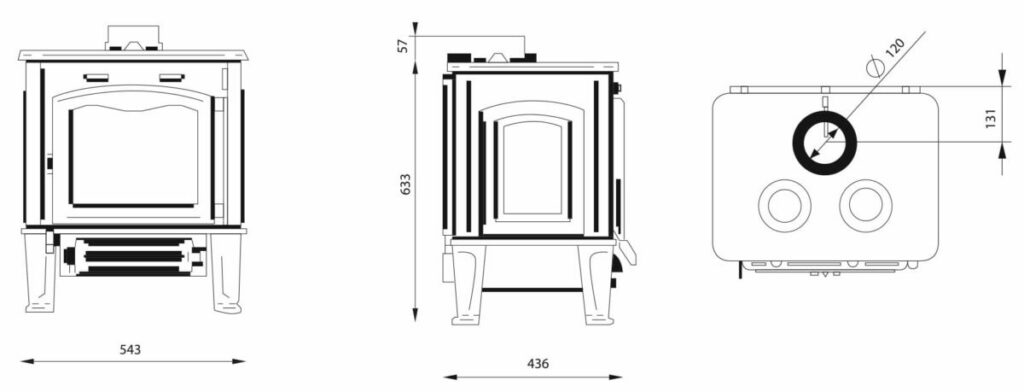 Ketaus krosnelė FERGUSS L SHORT / HERMES (10,8 kW)