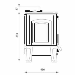Ketaus krosnelė FERGUSS L SHORT / HERMES (10,8 kW)