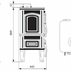 Ketaus krosnelė FERGUSS LUX / MAGMA (10,2 kW)