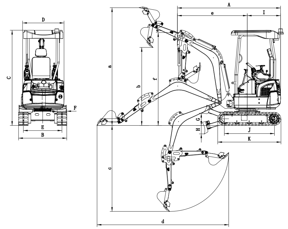 Mini ekskavatorius ENZO HT-18S (1,8 t) 56 ht18s